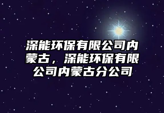 深能環(huán)保有限公司內(nèi)蒙古，深能環(huán)保有限公司內(nèi)蒙古分公司