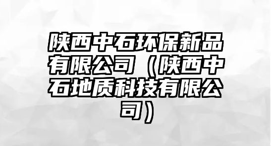 陜西中石環(huán)保新品有限公司（陜西中石地質科技有限公司）