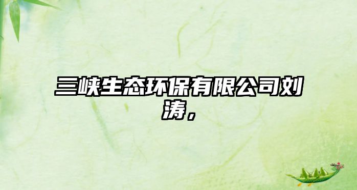 三峽生態(tài)環(huán)保有限公司劉濤，