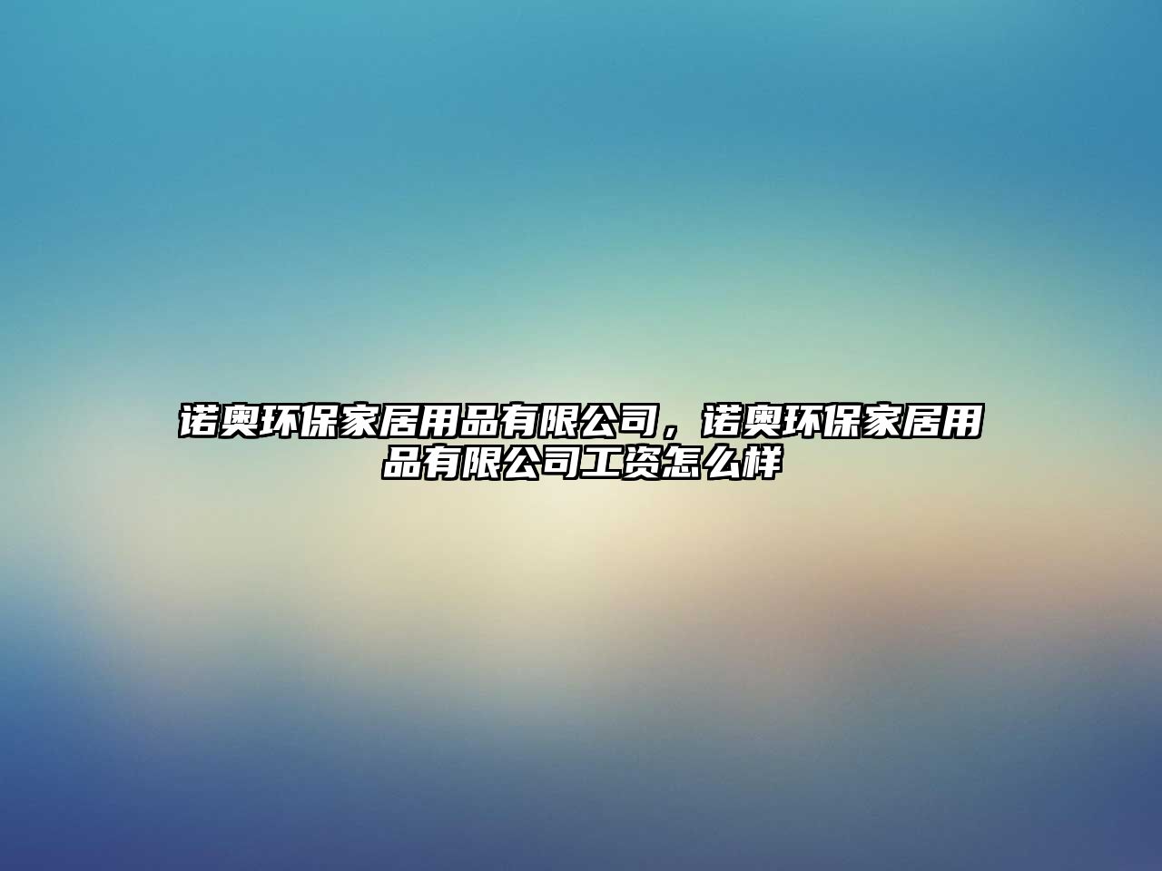 諾奧環(huán)保家居用品有限公司，諾奧環(huán)保家居用品有限公司工資怎么樣