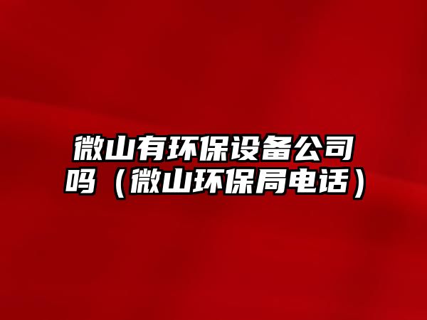 微山有環(huán)保設(shè)備公司嗎（微山環(huán)保局電話(huà)）