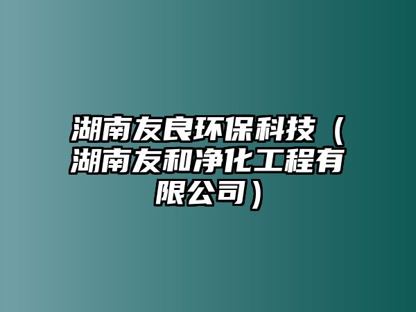 湖南友良環(huán)?？萍迹ê嫌押蛢艋こ逃邢薰荆?/> 
									</a>
									<h4 class=