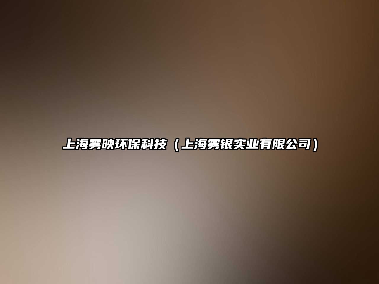 上海霧映環(huán)保科技（上海霧銀實業(yè)有限公司）