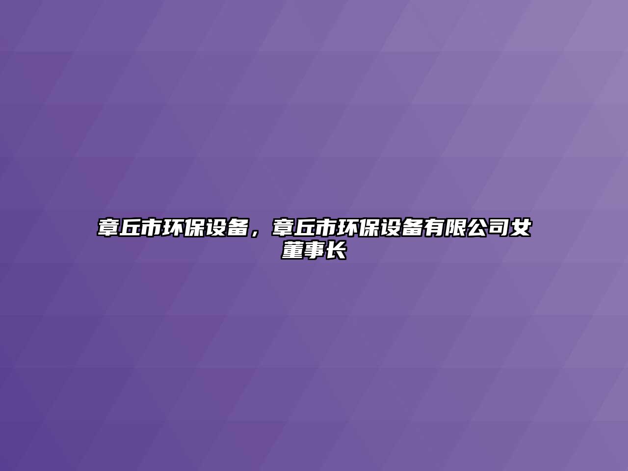 章丘市環(huán)保設(shè)備，章丘市環(huán)保設(shè)備有限公司女董事長(zhǎng)