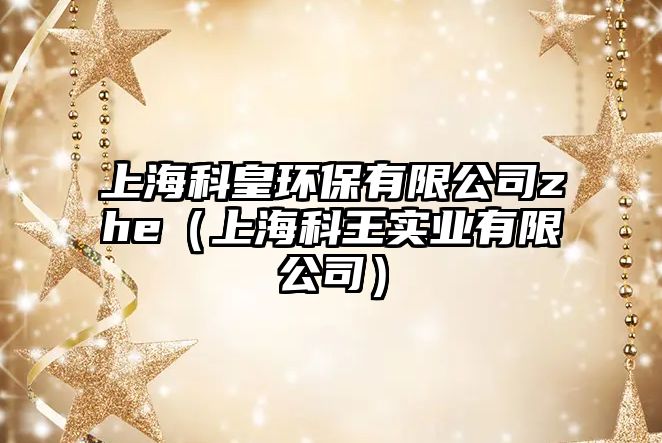 上?？苹虱h(huán)保有限公司zhe（上海科王實業(yè)有限公司）