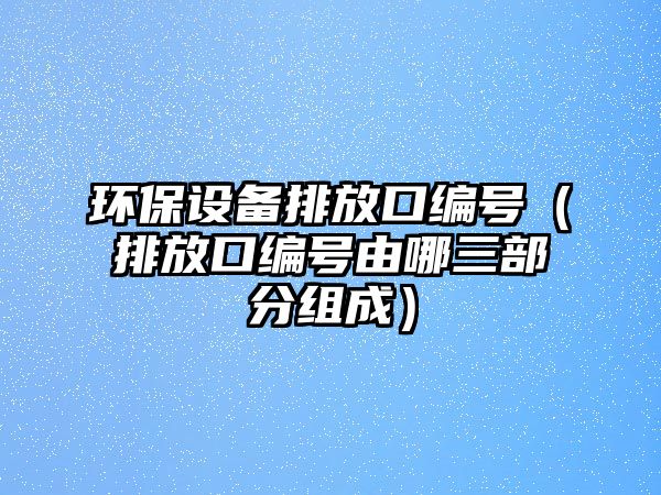 環(huán)保設備排放口編號（排放口編號由哪三部分組成）