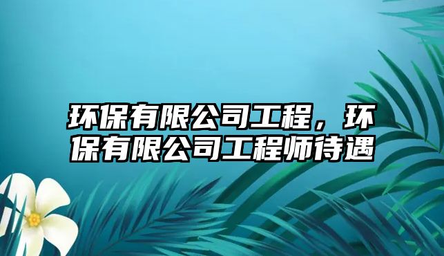 環(huán)保有限公司工程，環(huán)保有限公司工程師待遇