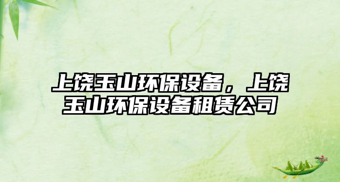 上饒玉山環(huán)保設備，上饒玉山環(huán)保設備租賃公司