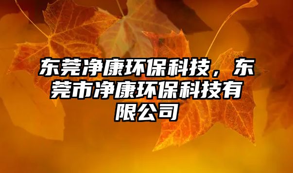 東莞凈康環(huán)?？萍迹瑬|莞市凈康環(huán)保科技有限公司