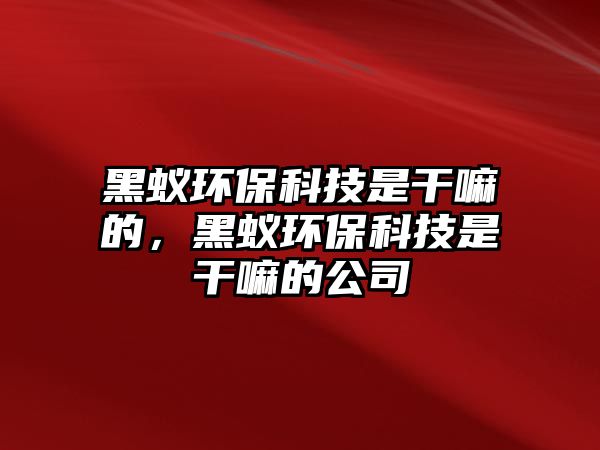 黑蟻環(huán)?？萍际歉陕锏?，黑蟻環(huán)?？萍际歉陕锏墓? class=