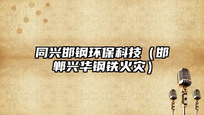 同興邯鋼環(huán)?？萍迹ê惻d華鋼鐵火災(zāi)）
