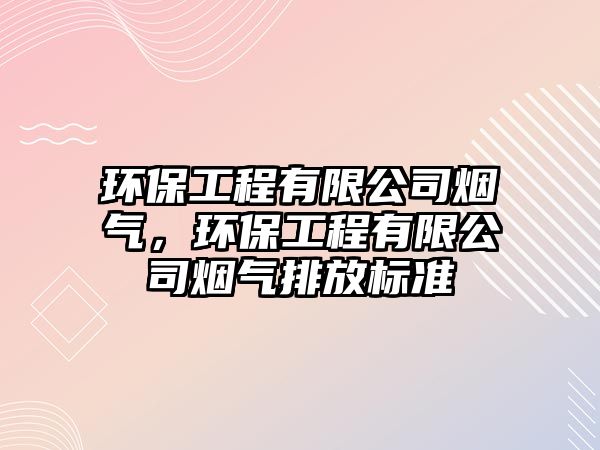 環(huán)保工程有限公司煙氣，環(huán)保工程有限公司煙氣排放標(biāo)準(zhǔn)