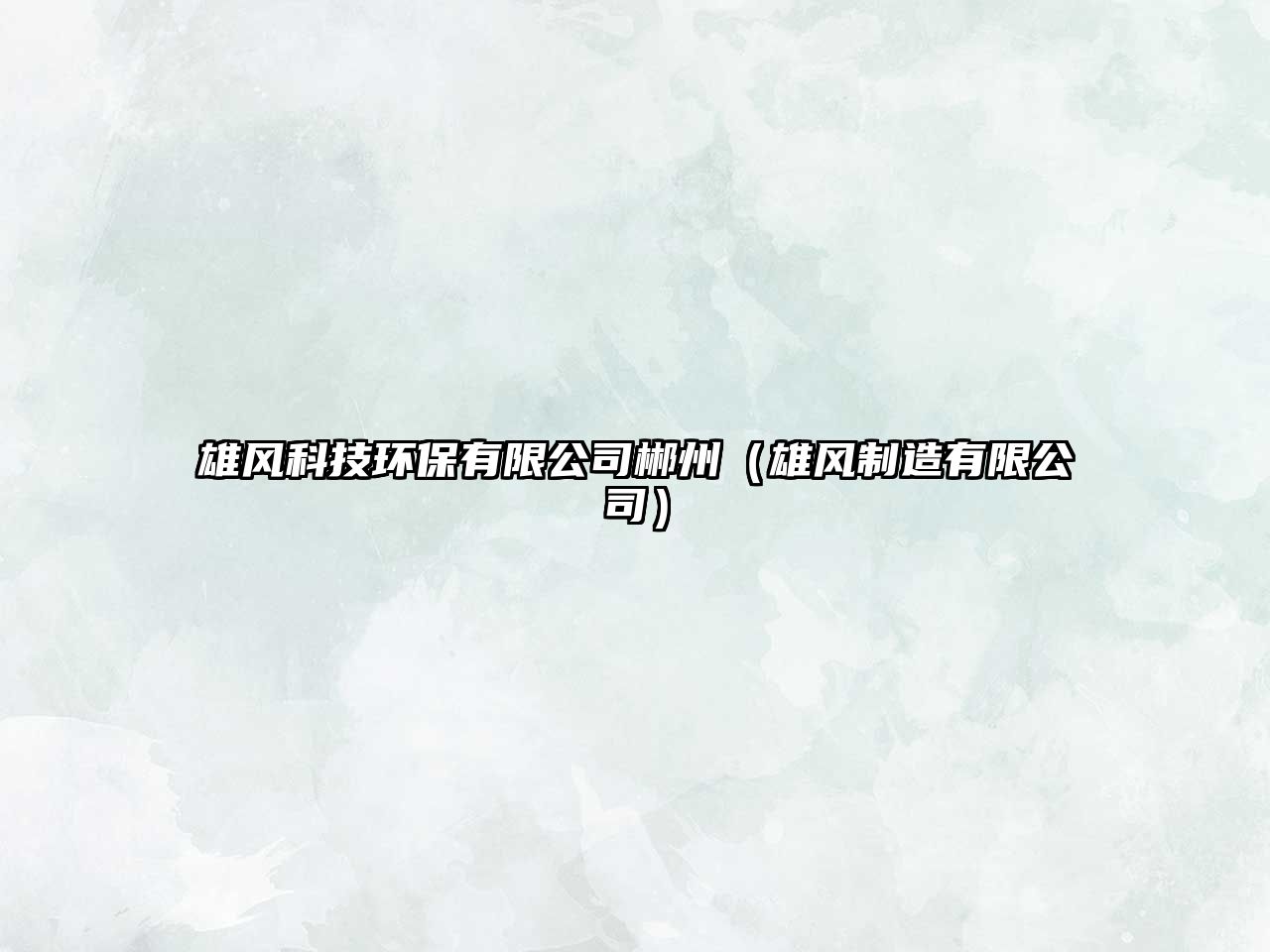 雄風(fēng)科技環(huán)保有限公司郴州（雄風(fēng)制造有限公司）