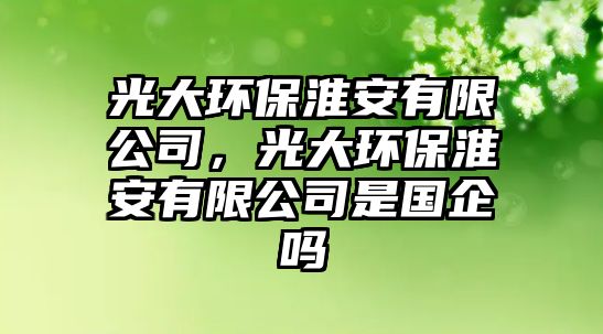 光大環(huán)保淮安有限公司，光大環(huán)?；窗灿邢薰臼菄?guó)企嗎