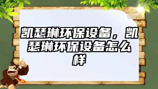 凱瑟琳環(huán)保設(shè)備，凱瑟琳環(huán)保設(shè)備怎么樣