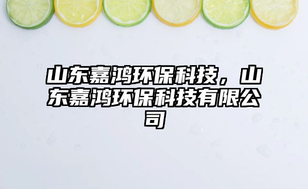 山東嘉鴻環(huán)保科技，山東嘉鴻環(huán)?？萍加邢薰? class=