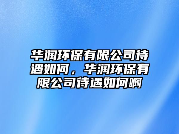 華潤(rùn)環(huán)保有限公司待遇如何，華潤(rùn)環(huán)保有限公司待遇如何啊