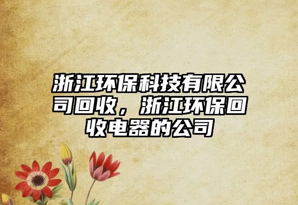 浙江環(huán)?？萍加邢薰净厥眨憬h(huán)?；厥针娖鞯墓?/> 
									</a>
									<h4 class=