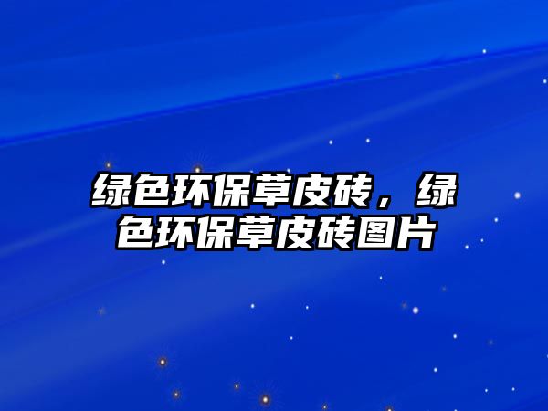 綠色環(huán)保草皮磚，綠色環(huán)保草皮磚圖片