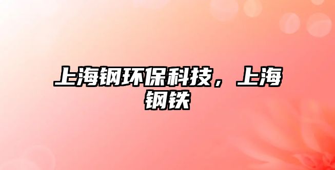上海鋼環(huán)?？萍迹虾ｄ撹F