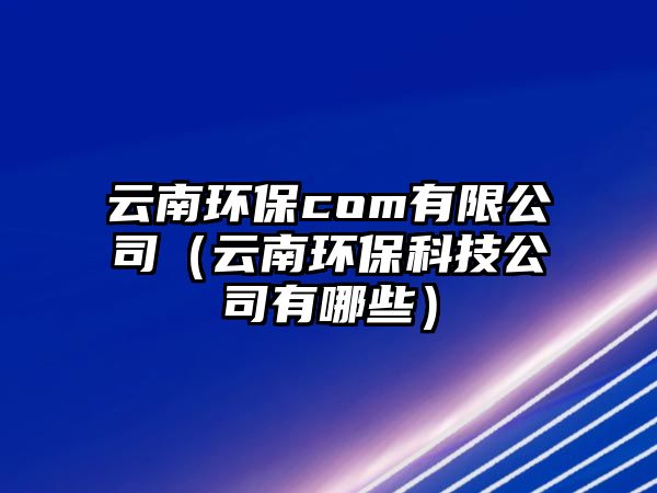 云南環(huán)保com有限公司（云南環(huán)?？萍脊居心男?/> 
									</a>
									<h4 class=