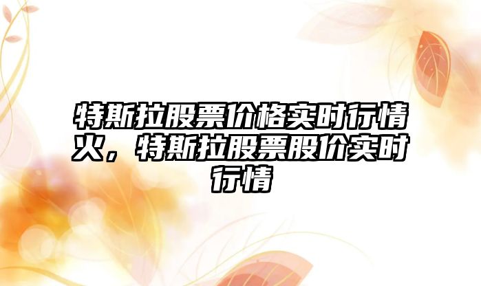 特斯拉股票價格實時行情火，特斯拉股票股價實時行情