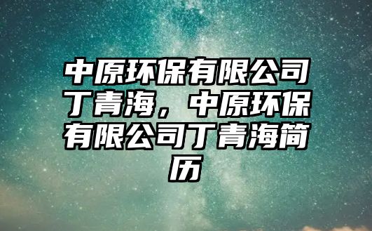 中原環(huán)保有限公司丁青海，中原環(huán)保有限公司丁青海簡歷