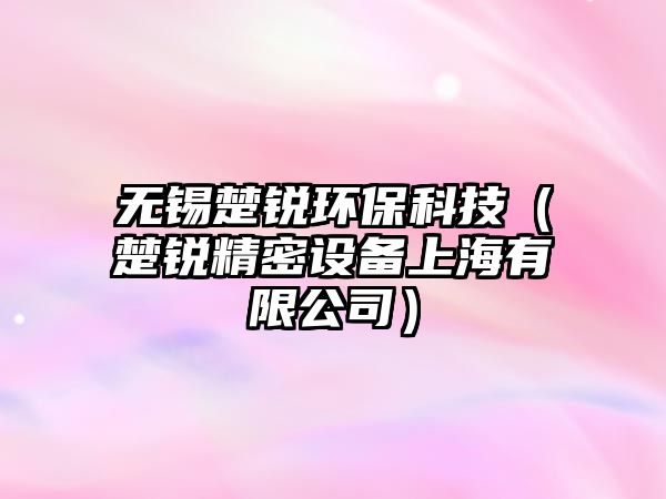 無錫楚銳環(huán)?？萍迹ǔJ精密設(shè)備上海有限公司）