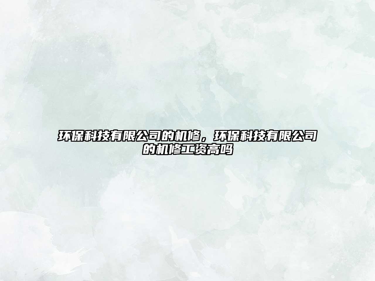 環(huán)?？萍加邢薰镜臋C(jī)修，環(huán)保科技有限公司的機(jī)修工資高嗎