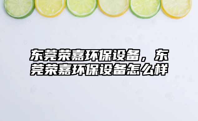 東莞榮嘉環(huán)保設(shè)備，東莞榮嘉環(huán)保設(shè)備怎么樣