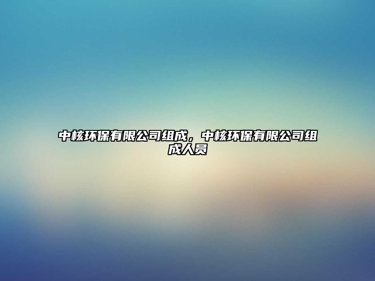 中核環(huán)保有限公司組成，中核環(huán)保有限公司組成人員