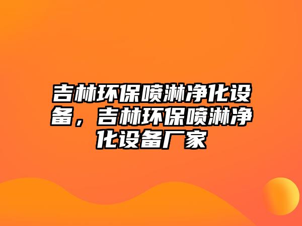 吉林環(huán)保噴淋凈化設(shè)備，吉林環(huán)保噴淋凈化設(shè)備廠家