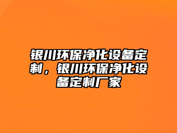 銀川環(huán)保凈化設備定制，銀川環(huán)保凈化設備定制廠家