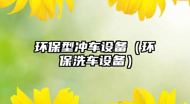 環(huán)保型沖車設備（環(huán)保洗車設備）