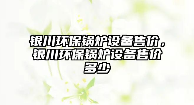 銀川環(huán)保鍋爐設(shè)備售價，銀川環(huán)保鍋爐設(shè)備售價多少