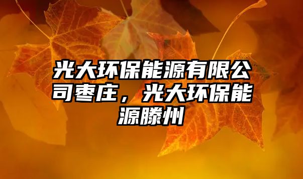 光大環(huán)保能源有限公司棗莊，光大環(huán)保能源滕州