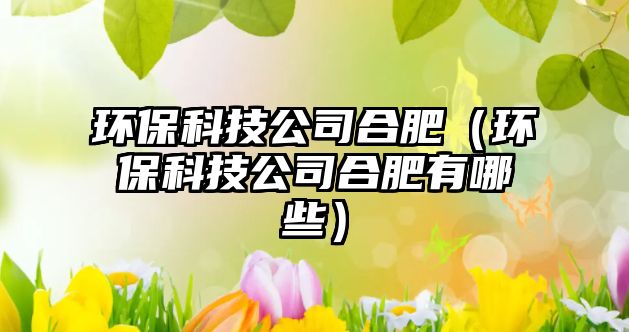 環(huán)?？萍脊竞戏剩ōh(huán)保科技公司合肥有哪些）