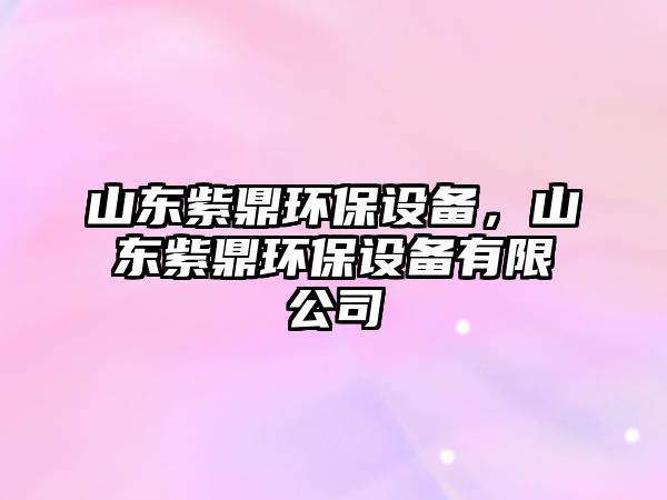 山東紫鼎環(huán)保設備，山東紫鼎環(huán)保設備有限公司