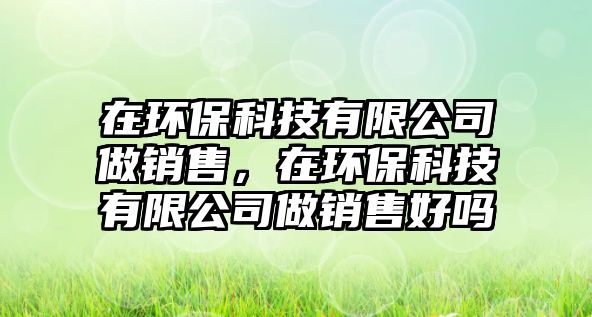 在環(huán)?？萍加邢薰咀鲣N售，在環(huán)保科技有限公司做銷售好嗎