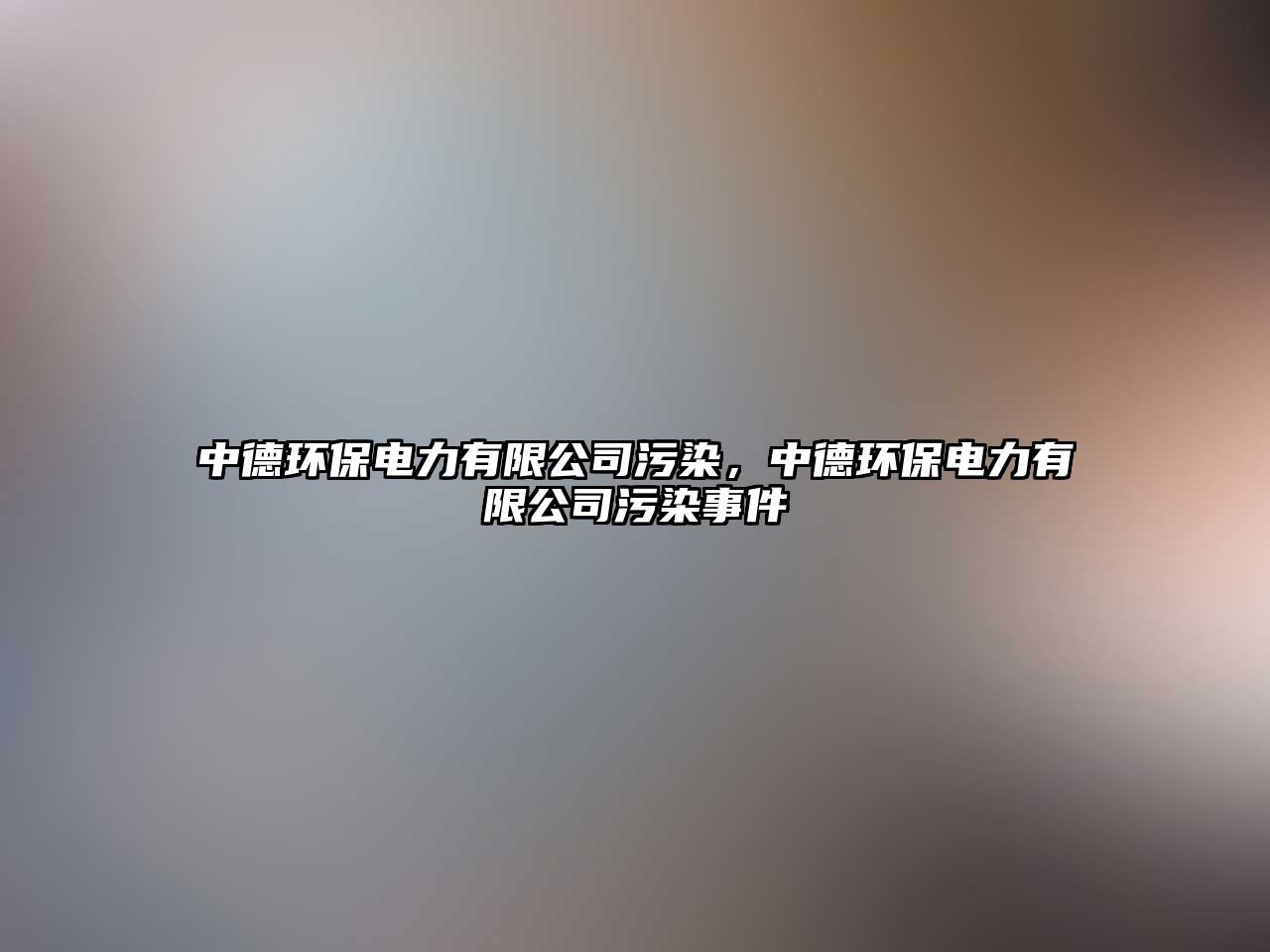 中德環(huán)保電力有限公司污染，中德環(huán)保電力有限公司污染事件