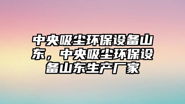中央吸塵環(huán)保設(shè)備山東，中央吸塵環(huán)保設(shè)備山東生產(chǎn)廠家