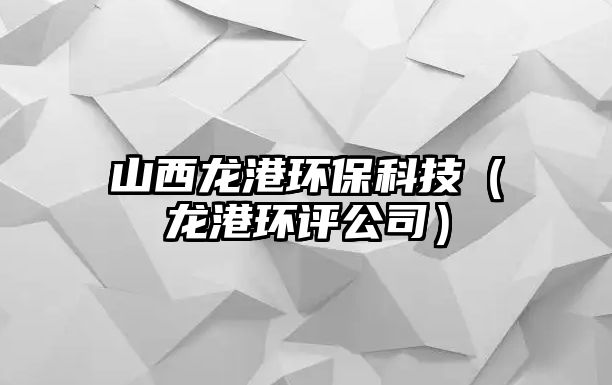 山西龍港環(huán)?？萍迹埜郗h(huán)評(píng)公司）