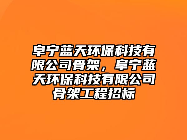 阜寧藍(lán)天環(huán)保科技有限公司骨架，阜寧藍(lán)天環(huán)保科技有限公司骨架工程招標(biāo)