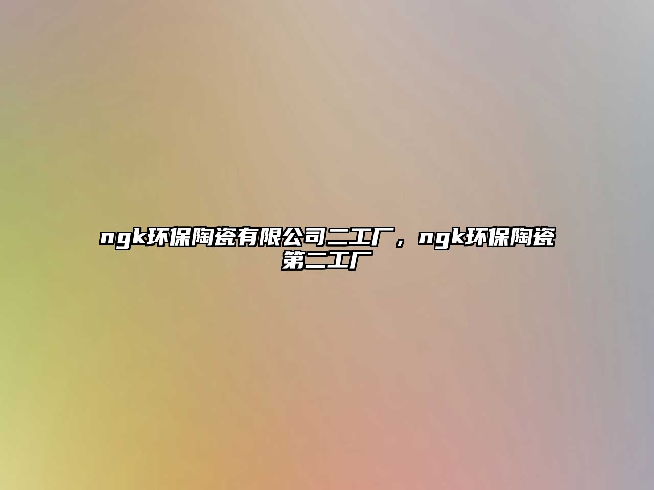 ngk環(huán)保陶瓷有限公司二工廠，ngk環(huán)保陶瓷第二工廠