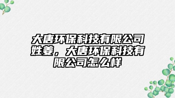 大唐環(huán)?？萍加邢薰拘战筇骗h(huán)?？萍加邢薰驹趺礃?/> 
									</a>
									<h4 class=