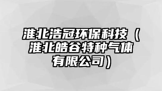 淮北浩冠環(huán)?？萍迹ɑ幢别┕忍胤N氣體有限公司）