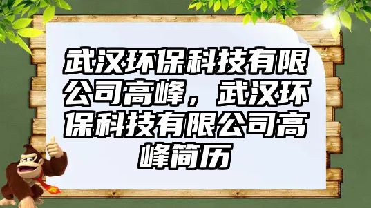 武漢環(huán)?？萍加邢薰靖叻?，武漢環(huán)?？萍加邢薰靖叻搴啔v