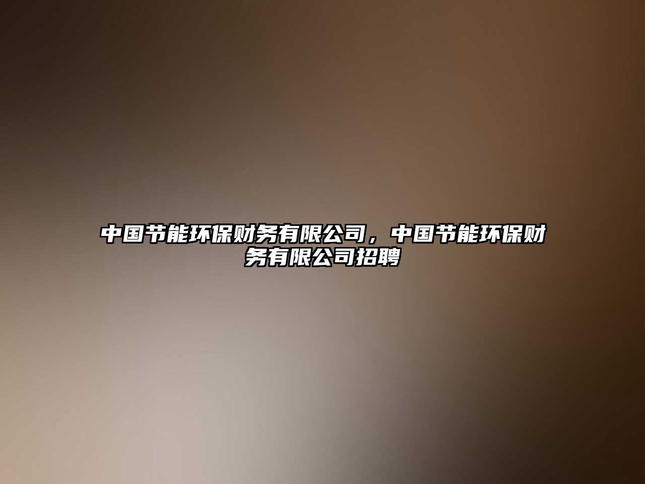 中國節(jié)能環(huán)保財務(wù)有限公司，中國節(jié)能環(huán)保財務(wù)有限公司招聘
