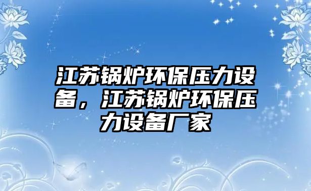 江蘇鍋爐環(huán)保壓力設(shè)備，江蘇鍋爐環(huán)保壓力設(shè)備廠家