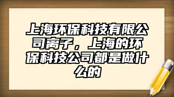 上海環(huán)?？萍加邢薰倦x子，上海的環(huán)?？萍脊径际亲鍪裁吹?/> 
									</a>
									<h4 class=